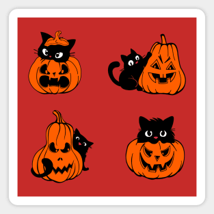 Cute Black Cats Funny Halloween Costume Kids Magnet